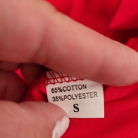 Women's Ma Ma Print Long-Sleeve Raglan Top Red Leopard & Stripes Size Small - Picture 6 of 8